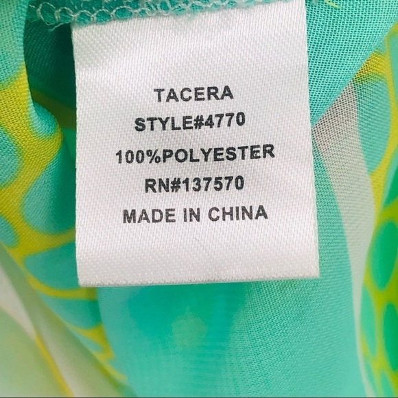 Tacera sheer blouse Button up with tie front - Picture 10 of 12